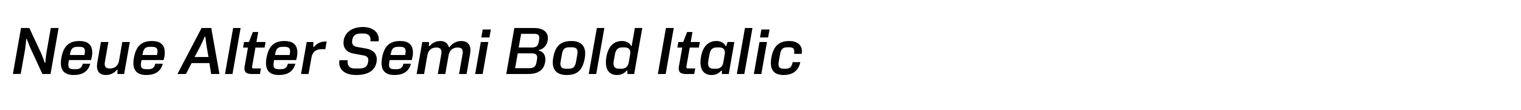 Neue Alter Semi Bold Italic